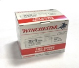 NIB 100rds. of Winchester .223 REM. 55gr. FMJ Brass Ammunition