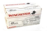 NIB 100rds. of Winchester .45 AUTO 230gr. FMJ Brass Ammunition