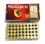 NIB 50rds. of Monarch .45 AUTO 230gr. TMJ Brass Ammunition