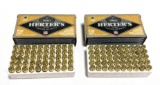 NIB 100rds. of Herter's 9mm Luger 115gr. FMJ Brass Ammunition