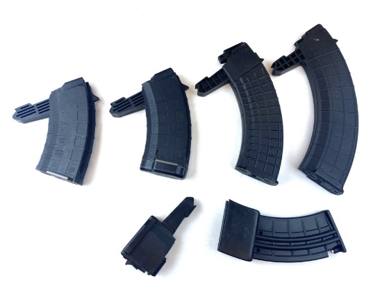 Lot of SKS Magazines - (1) 5rd. (2) 20rd. (1) 30rd. (1) 40rd. And Speed Loader
