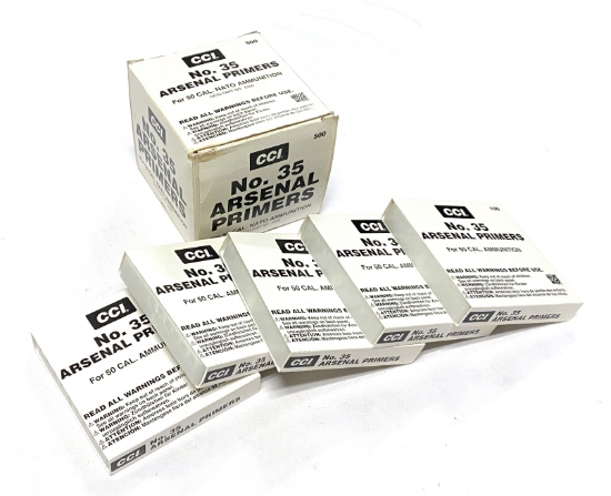 (500) New CCI No.35 Arsenal Primers for 50 Cal. Ammunition