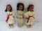 Three Native American Dolls