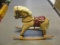 Superior Fabric Covered Wooden Rocking Horse