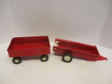 Two Ertl Harvesting Wagons