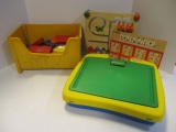 Little Tikes Lap Desk, Anatex Pathfinder, And Wooden Blocks