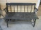 Wood Bench Painted Black