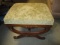 Wood Stool with Upholstered Seat