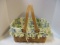 Longaberger Double Handle Basket with Fabric Liner