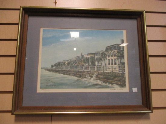 Signed and Numbered "East Battery, Charleston SC" Print by Donald Roberts
