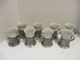 Eight Pfaltzgraff Yorktowne Tinsmith Coffee Mug Set