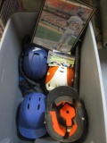 Baseball Helmets, Aluminum T-Ball Bat, Duffle Bag and Wrigley Field Photos