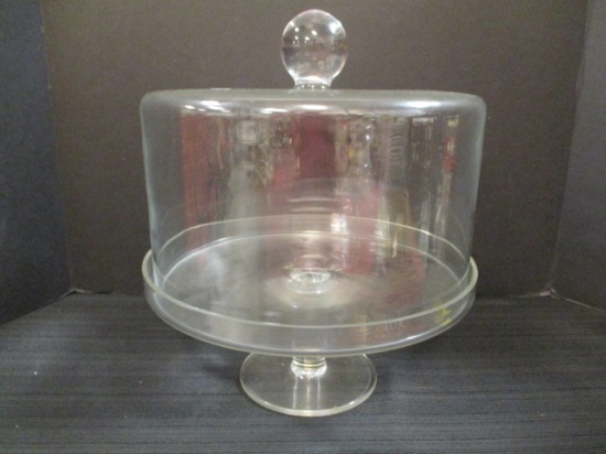Pedestal Cake Plate with Glass Dome