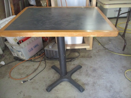 Work Table with Metal Pedestal Leg