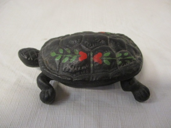 Wilton Iron Turtle Trinket Dish With Hand Painted Detailing