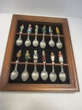 Franklin Mint 1981 Charles Dicken's Keepsake Spoon Collection in Display