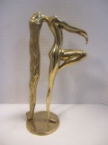 Brass Art Nuevo Lady Form Statue