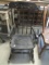 Vintage Wood Children's Rocking Chair with Gold Stencil Design