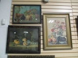 Three Framed Vintage Fruit Prints