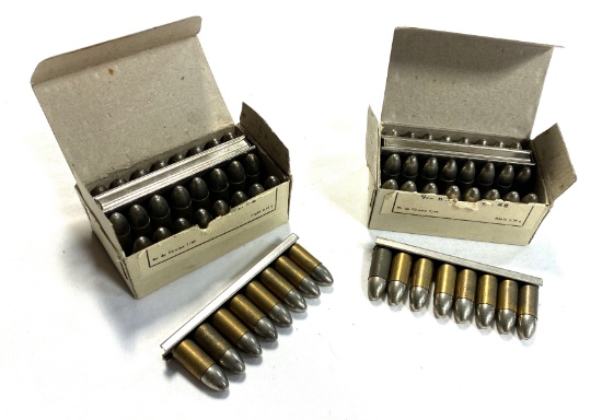 80 Rounds of Czech 1950 "bxn" 9mm Luger Ammunition on Stripper Clips