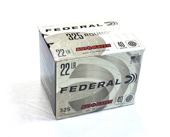 NIB 325rds. of .22 LR - Federal Auto Match 40gr. Ammunition