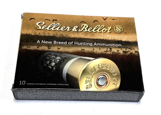 NIB 10 Shotshells of 12 GA. 00 Buck Max 2-3/4" Sellier & Bellot Buckshot Ammunition