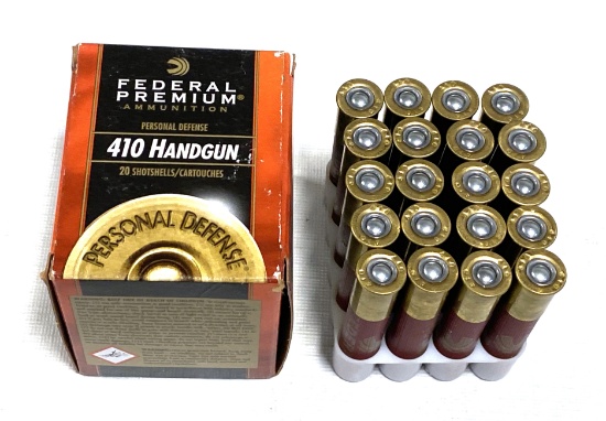 NIB 20 Shotshells of .410 GA. Defense Ammunition - Federal Premium 2.5" Buckshot 000 Buck