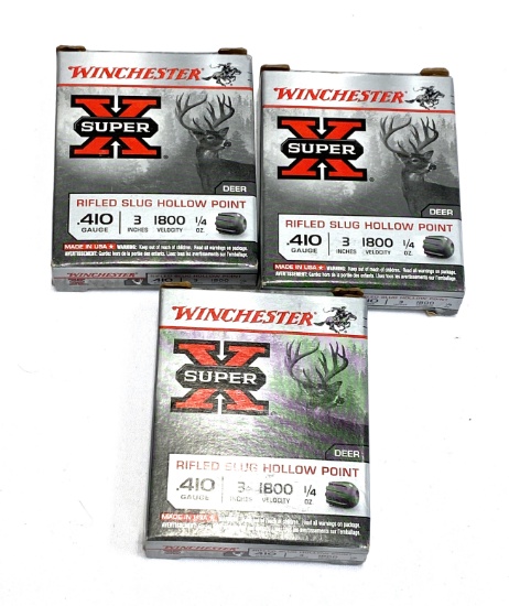 NIB 15 Shotshells of .410 GA. Rifled Slug HP Ammunition -3" Length & 1/4 oz.