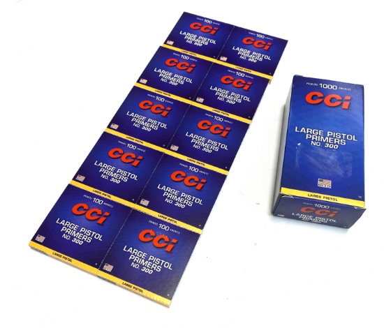 NIB 1000 qty. CCI Large Pistol Primers No. 300