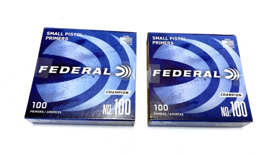 NIB 200 qty. Federal Small Pistol Primers No. 100
