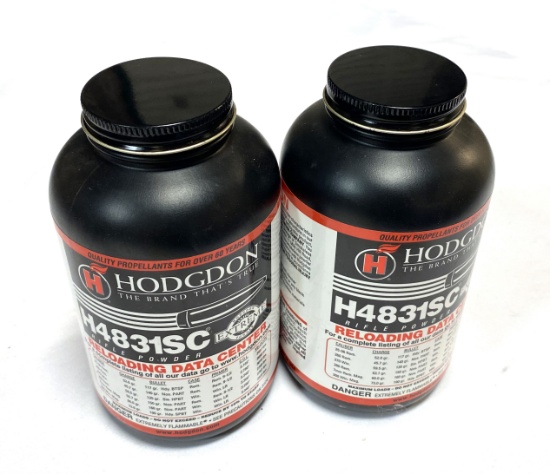 New (1lb) Pair of Hodgdon H4831SC Extreme Rifle Powder