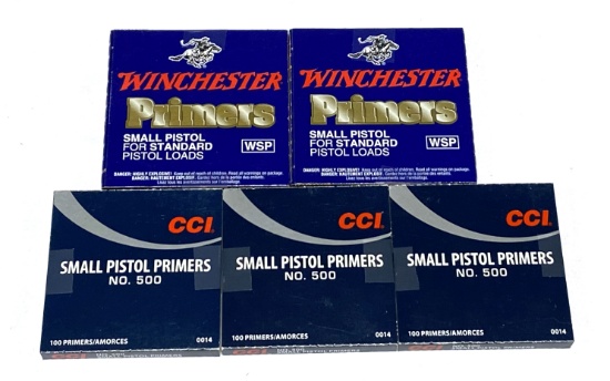 NIB 500 qty. Winchester/CCI Small Pistol Primers