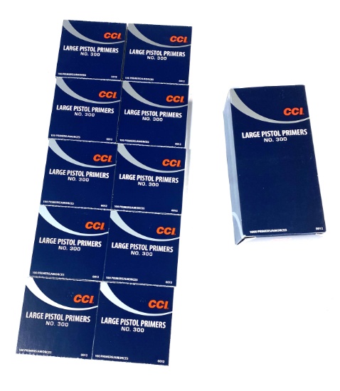 NIB 1000 qty. CCI Large Pistol Primers No. 300