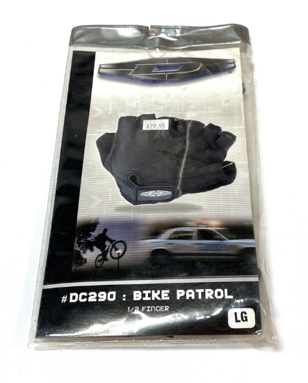 NIB Damascus #DC290: Bike Patrol 1/2 Finger Gloves, Size: LG