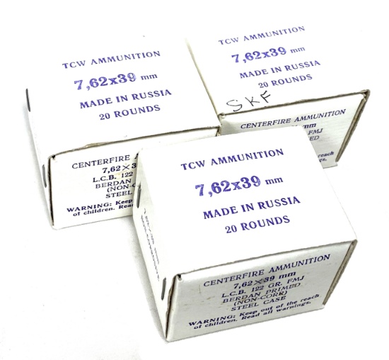 54rds. of Russian 7.62x39mm TCW Ammunition
