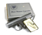 NIB Bauer Firearms Co. Model 25SSP .25 Automatic Stainless Steel Vest Pocket Pistol