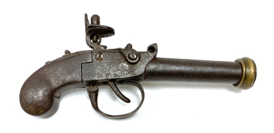 Original 18th Century Antique Flintlock Muff Pistol
