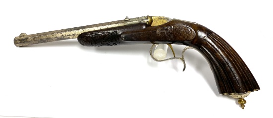 19th Century Belgian Rolling Block Flobert Parlor Pistol