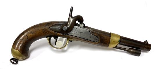 Exceptional 1856 French Model 1822 T BIS Percussion Cavalry Pistol by Chatellerault Arsenal