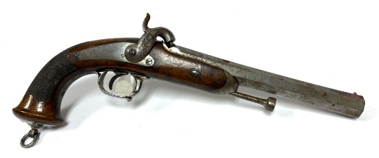 French Cavalry Model 1833 Officer's Percussion Pistol by Chatellerault with Micro Grooved Rifling