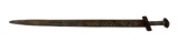 Ancient old iron hilt Viking sword
