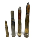 4 Collectible Military / Artillery Round Cartridges