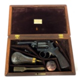 Excellent Cased Mass. Arms Co. Adams Patent Double Action .31 Cal. Percussion Pocket Revolver