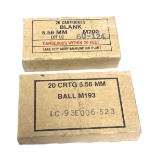 NIB 40rds. 5.56mm NATO BLANKS & M193 BALL Ammunition