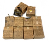 132rds. of 7.35 Carcano on stripper clips - Original Late 1930's Boxes