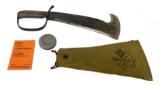 Original Complete US WWII LC-14-B Woodman Pal 280 Survival Axe by Victor Tool Company
