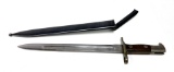 US Pre-WWI M1892 Bayonet and Scabbard for Springfield Krag-Jorgensen Rifle- dated 1897