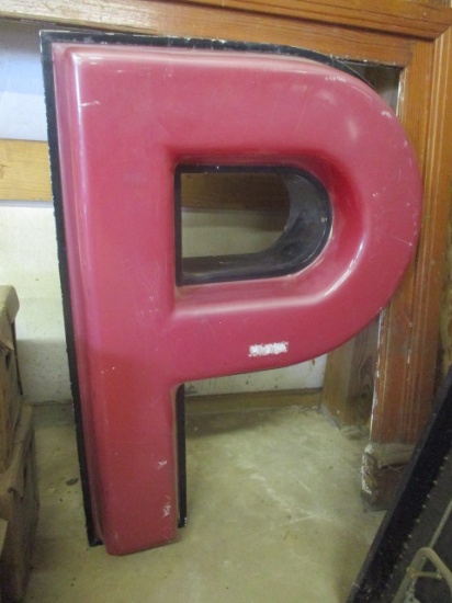 Three Dimensional Light-Up Blow Mold Letter "P"