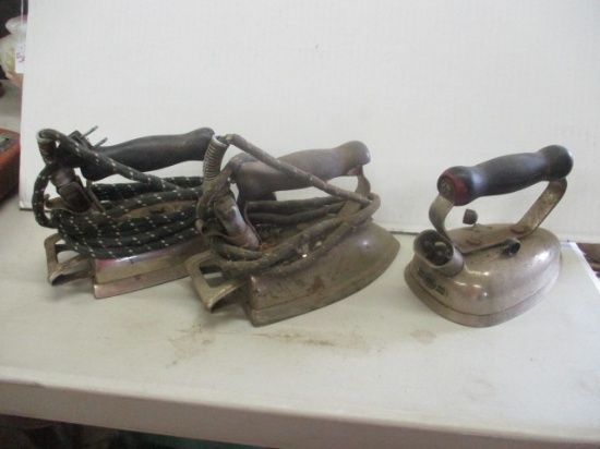 Three Old Electric Irons