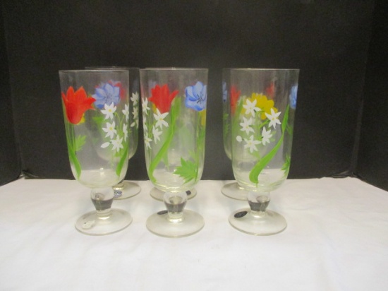 Block Basics Painted Footed Glasses (6)